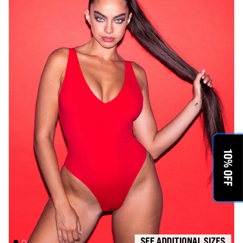 Ta3 high cut plungy suit NWOT